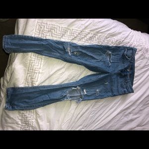 Distressed jeans